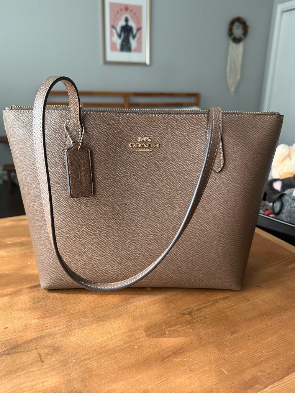 COACH Station Tote Bag in dark stone